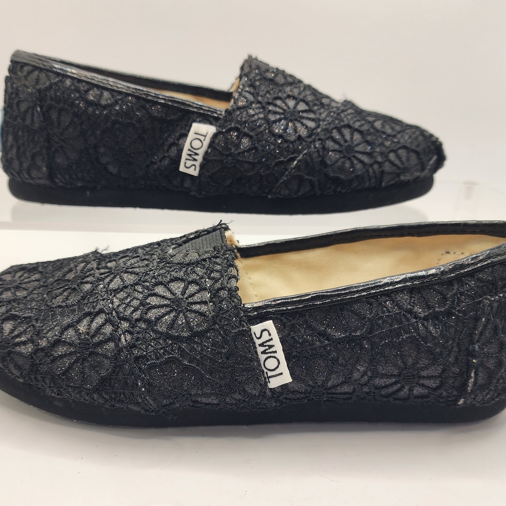 Toms Kids Shoes in Black Lace